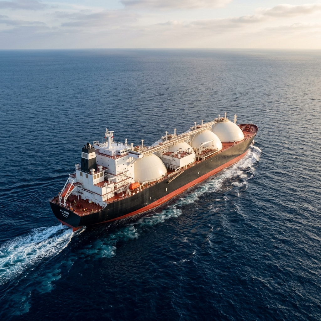 Aerial view of a maritime liquid chemical tanker vessel at sea